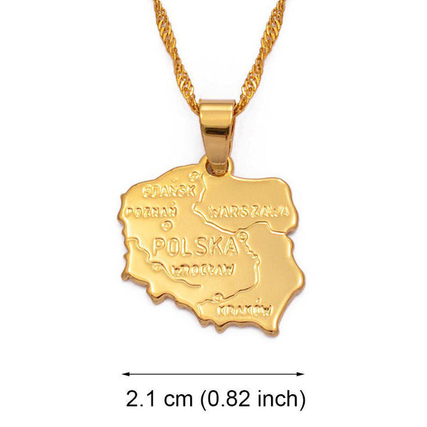 Poland Map Necklace