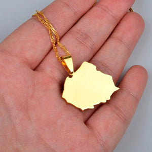 Poland Map Necklace