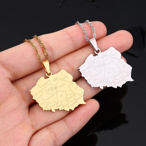 Poland Map Necklace