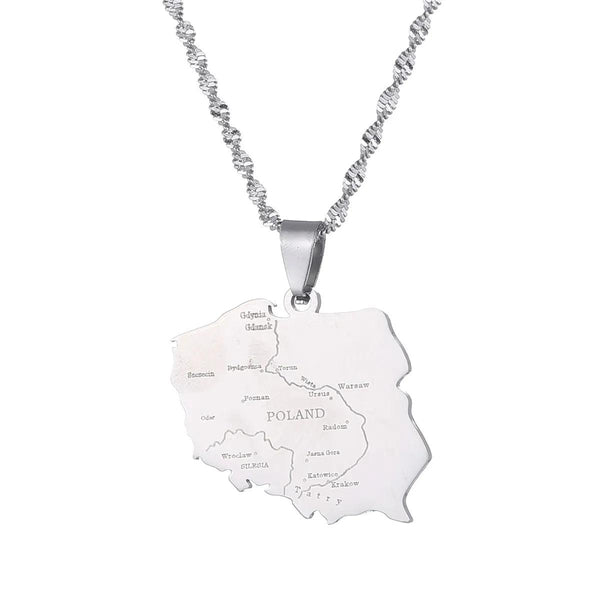 Poland Map Necklace