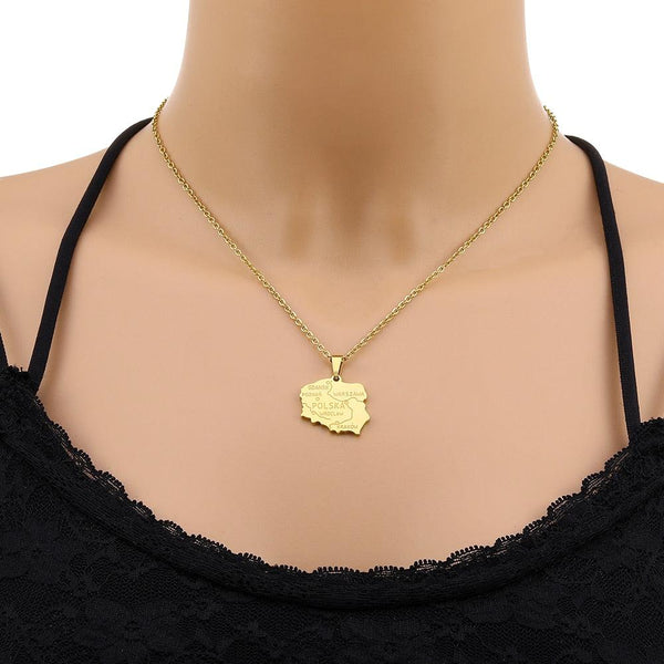 Poland Map Necklace