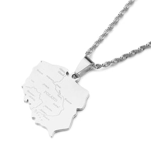 Poland Map Necklace