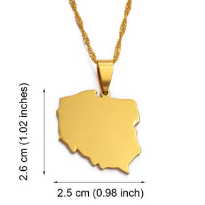 Poland Map Necklace