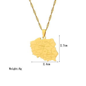 Poland Map Necklace