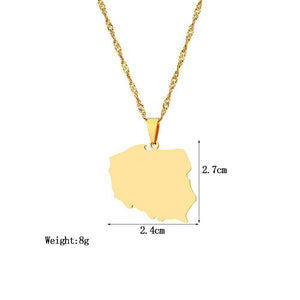 Poland Map Necklace