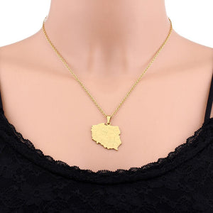 Poland Map Necklace