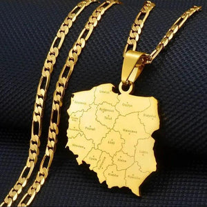 Poland Map Necklace