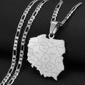 Poland Map Necklace