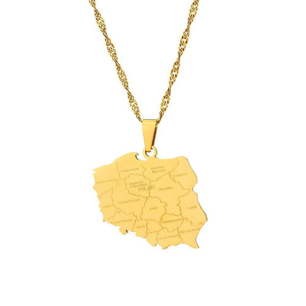 Poland Map Necklace