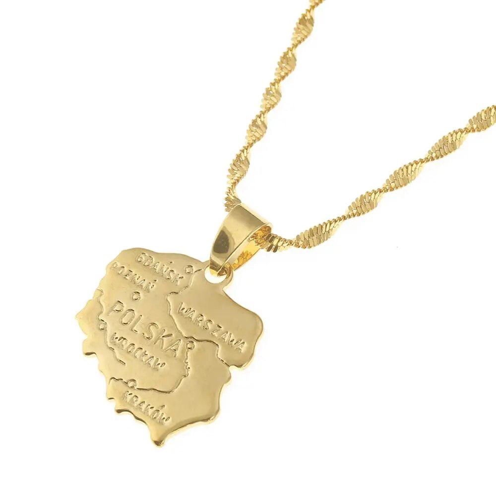 Poland Map Necklace