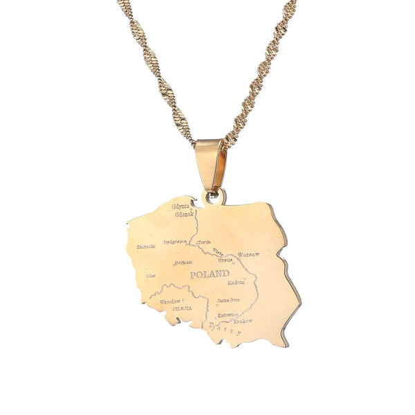 Poland Map Necklace