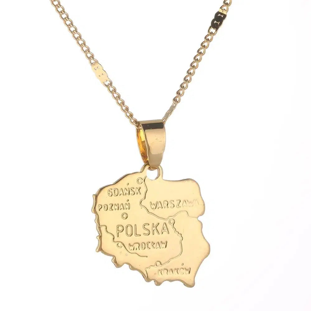 Poland Map Necklace