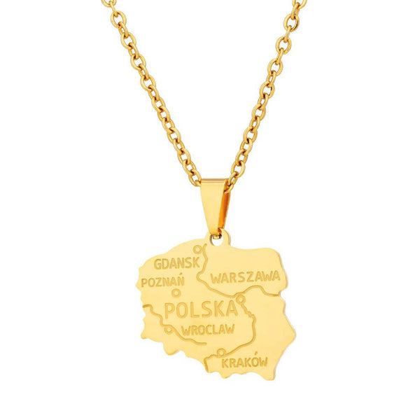 Poland Map Necklace