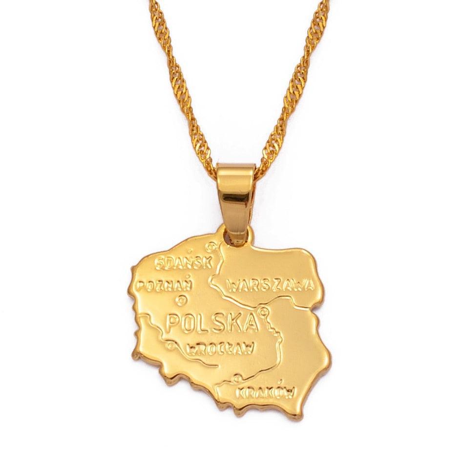 Poland Map Necklace