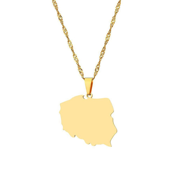 Poland Map Necklace