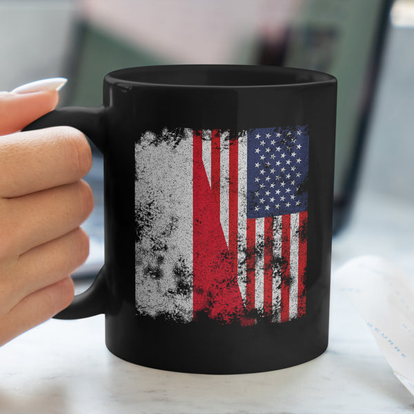 Poland USA Flag - Half American Mug