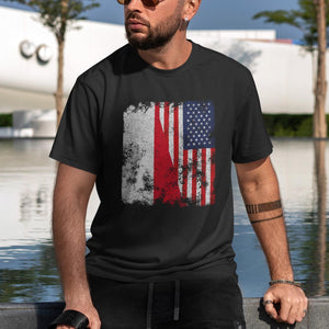 Poland USA Flag - Half American T-Shirt