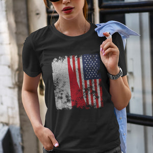 Poland USA Flag - Half American T-Shirt