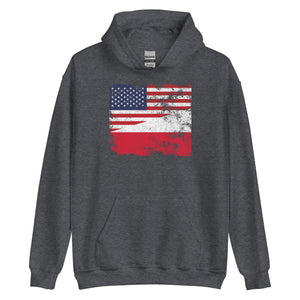 Poland USA Flag Hoodie