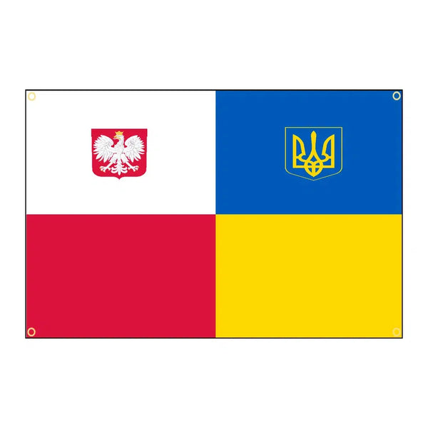 Poland Ukraine Friendship Flag - 90x150cm(3x5ft) - 60x90cm(2x3ft)