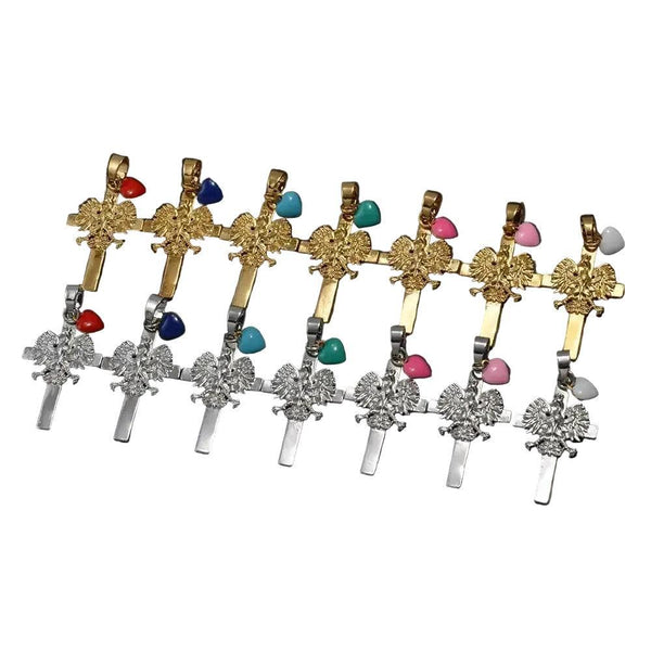 Poland Eagle Cross With Heart Pendant Necklace Collection