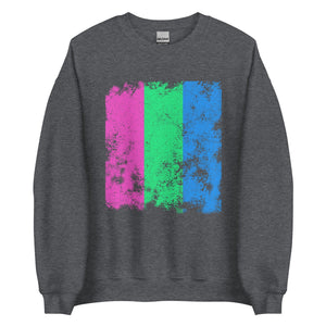 Polysexual Flag - Distressed LGBTQIA2S+ Sweatshirt