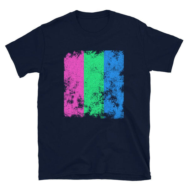 Polysexual Flag - Distressed LGBTQIA2S+ T-Shirt