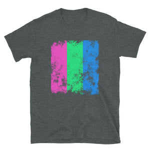 Polysexual Flag - Distressed LGBTQIA2S+ T-Shirt