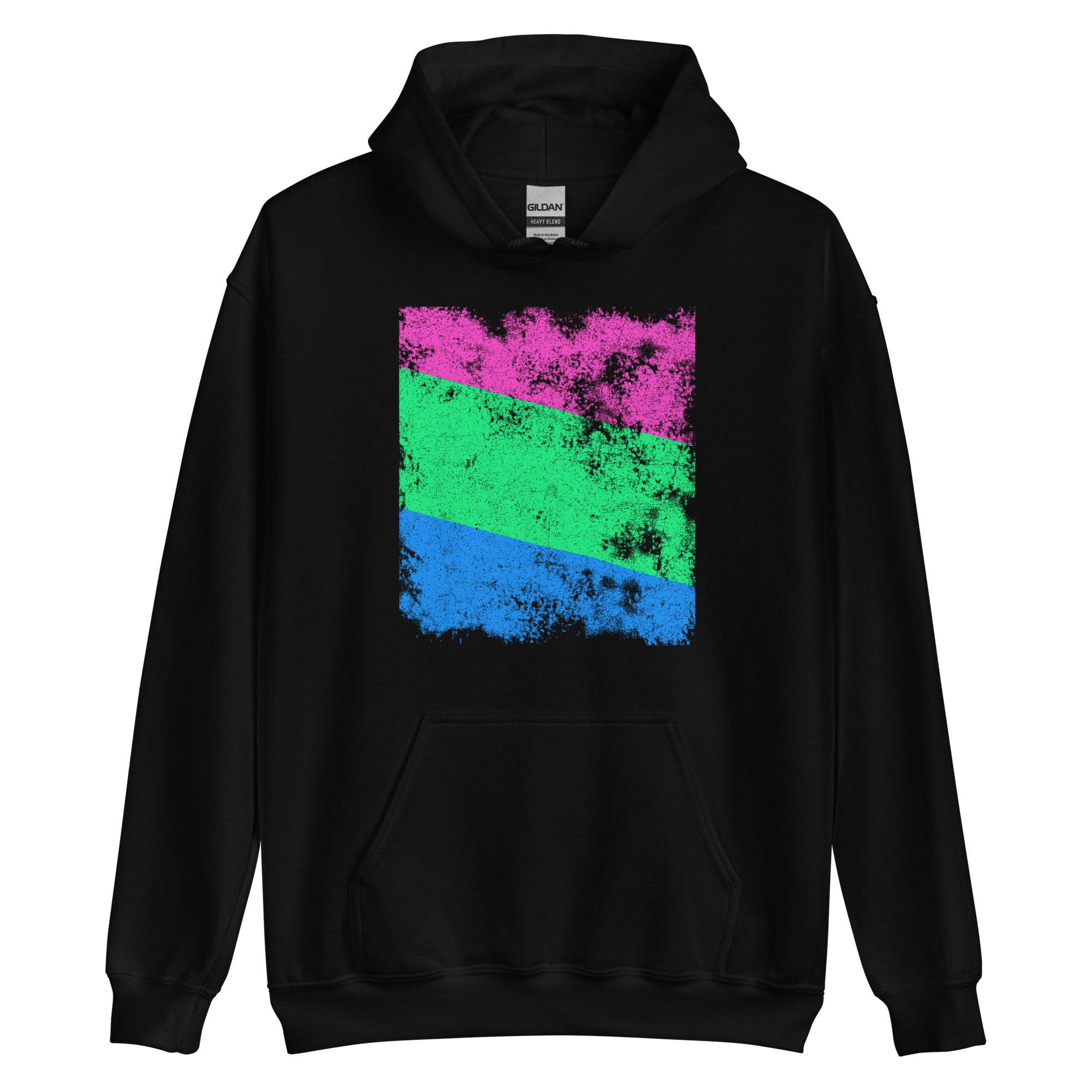 Polysexual Flag - Distressed LGBT+ Hoodie