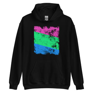 Polysexual Flag - Distressed LGBT+ Hoodie