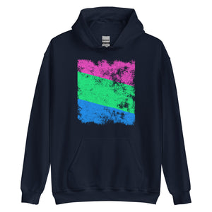 Polysexual Flag - Distressed LGBT+ Hoodie