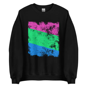 Polysexual Flag - Distressed LGBT+ Sweatshirt