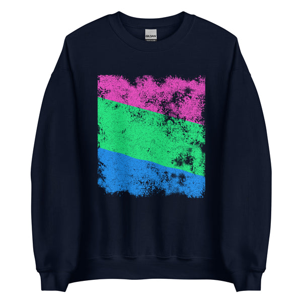 Polysexual Flag - Distressed LGBT+ Sweatshirt