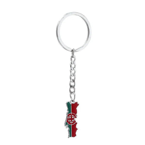 Portugal Flag Map Keychain