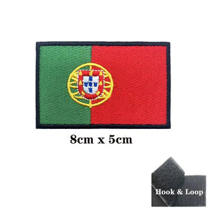 Portugal Flag Patch - Iron On/Hook & Loop Patch