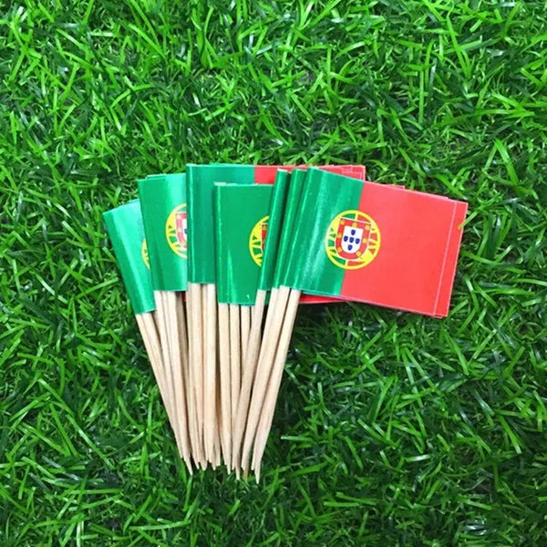 Portugal Flag Toothpicks - Cupcake Toppers (100Pcs)