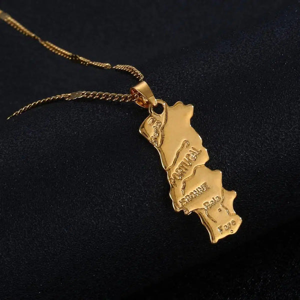 Portugal Map Necklace