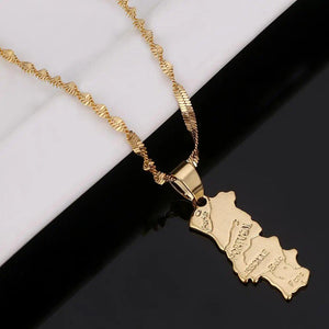 Portugal Map Necklace