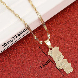 Portugal Map Necklace