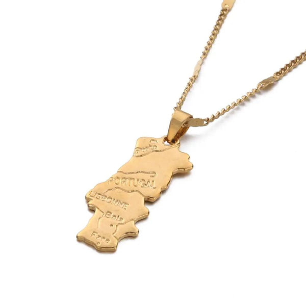 Portugal Map Necklace