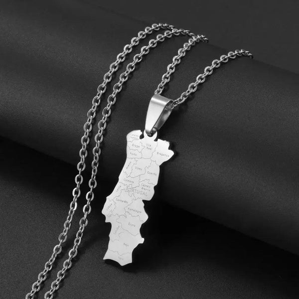 Portugal Map Necklace