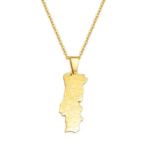 Portugal Map Necklace