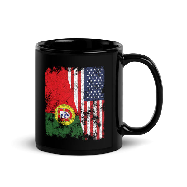 Portugal USA Flag - Half American Mug
