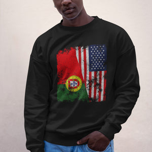 Portugal USA Flag - Half American Sweatshirt