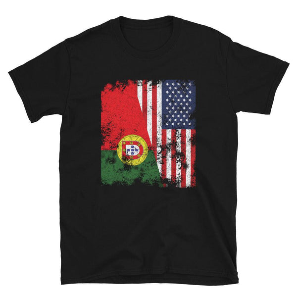 Portugal USA Flag - Half American T-Shirt