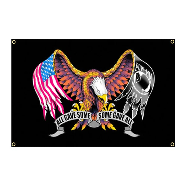Pow Mia Eagle Flag - 90x150cm(3x5ft) - 60x90cm(2x3ft)