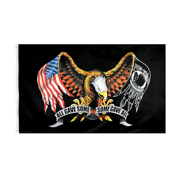 Pow Mia Eagle Flag - 90x150cm(3x5ft) - 60x90cm(2x3ft)