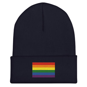 Pride Flag Beanie - Embroidered LGBT+ Winter Hat