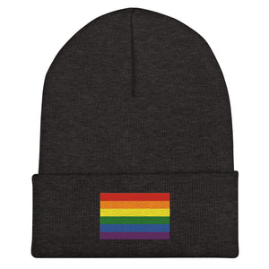Pride Flag Beanie - Embroidered LGBT+ Winter Hat