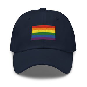 Pride Flag Cap - Adjustable Embroidered LGBT+ Dad Hat